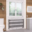 Eastbrook Ladder Rail 600 x 1200 / Central Heating Eastbrook Wendover Straight Heated Towel Rail in Anthracite