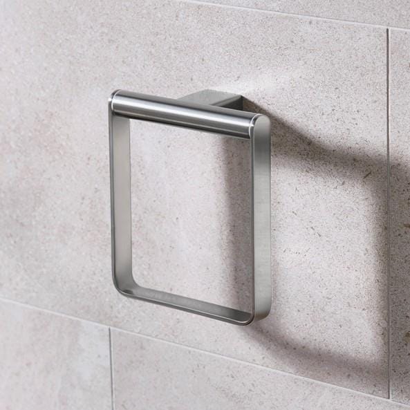 Miller Towel Rails and Rings Brushed Nickel Miller Miami Towel Ring