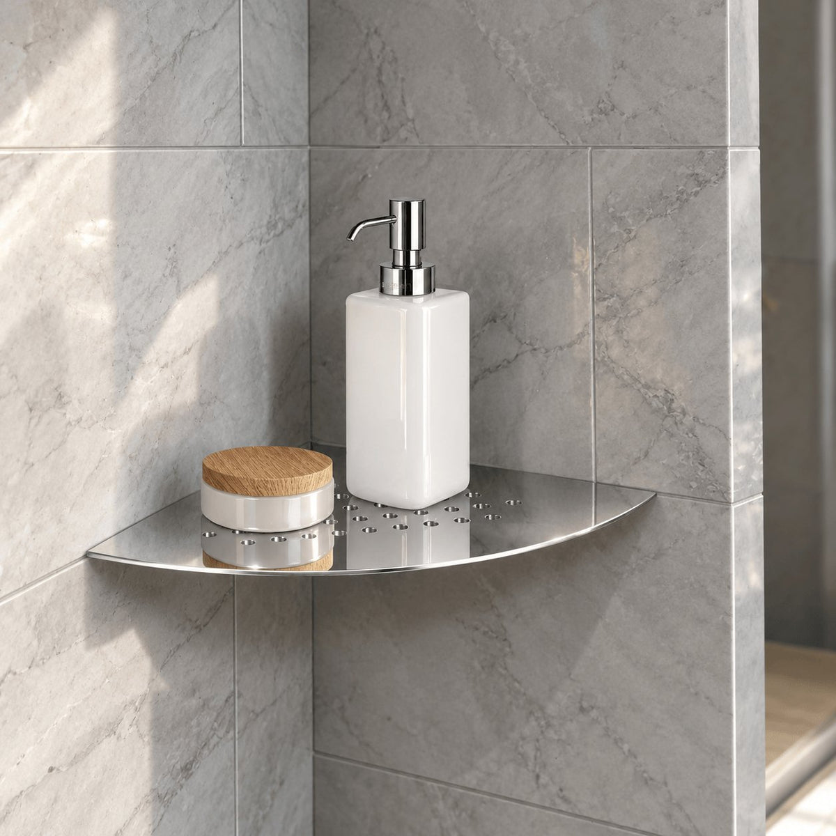 Smedbo Soap Dispenser Smedbo Ice Freestanding Square Soap Dispenser in Chrome