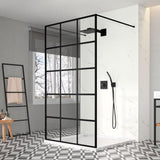 Merlyn Wetroom Panel Merlyn 8mm Double Entry Squared Wet Room in Black - 1200mm