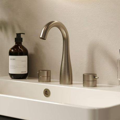 Saneux 3 Tap Hole Basin Set Brushed Nickel Saneux Eden 3 Hole Basin Mixer Tap