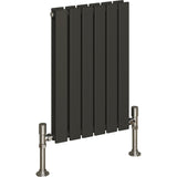 Aquarius Bathrooms Panel Radiator 600 x420mm / Anthracite Aquarius Flat Double Horizontal Panel Radiator