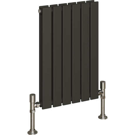 Aquarius Bathrooms Panel Radiator 600 x420mm / Anthracite Aquarius Flat Double Horizontal Panel Radiator