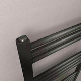 Eastbrook Ladder Rail Eastbrook Wendover Straight Heated Towel Rail in Brushed Gunmetal
