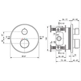 Ideal Standard Concealed Shower Valve Ideal Standard Ceratherm T25 Single Outlet Concealed Valve Trim-set in Chrome
