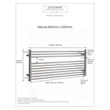 JIS Ladder Rail JIS Sussex Newick Horizontal Stainless Steel Heated Towel Rail