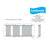 Eastbrook Ladder Rail Eastbrook Biava Double Tube On Tube Heated Towel Rail - 1200mm x 500mm - Chrome