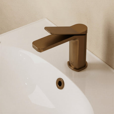 Crosswater Mono Basin Tap Brushed Bronze Crosswater Glide II Mono Basin Mixer Tap