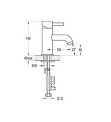 Flova Levo Single Lever Mini Mono Basin Mixer Tap