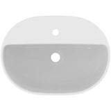 Ideal Standard Countertop Basin i.life O Oval 550mm 1 Tap Hole Countertop Basin in White Gloss