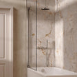 UK Bathroom Store Concealed Shower Set Brushed Nickel / Ceiling Arm / 200mm Crosswater Module Shower Set 6 - 3 Outlet with Overhead Shower, Handset and Overflow Bath Filler
