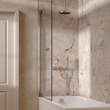 UK Bathroom Store Concealed Shower Set Brushed Nickel / Ceiling Arm / 200mm Crosswater Module Shower Set 6 - 3 Outlet with Overhead Shower, Handset and Overflow Bath Filler