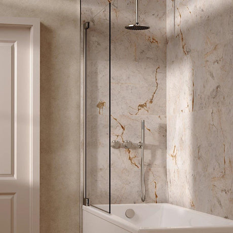 UK Bathroom Store Concealed Shower Set Brushed Nickel / Ceiling Arm / 200mm Crosswater Module Shower Set 6 - 3 Outlet with Overhead Shower, Handset and Overflow Bath Filler