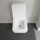 Villeroy & Boch Wall Hung Toilet Villeroy & Boch Architectura Square Wall Hung Rimless DirectFlush Toilet with Soft Close Seat