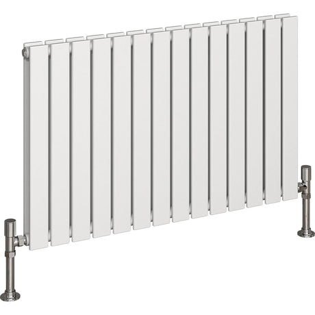 Aquarius Bathrooms Panel Radiator 600 x980mm / White Aquarius Flat Double Horizontal Panel Radiator