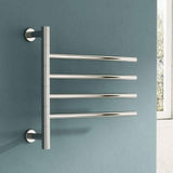 Reina Designer Towel Radiator Reina Rance 455 x 500mm Electric Only Towel Radiator in Polished Stainless Steel