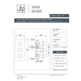 JTP Concealed Shower Valve JTP HIX 2 Outlet, 3 Handle Horizontal Thermostatic Concealed Shower Valve
