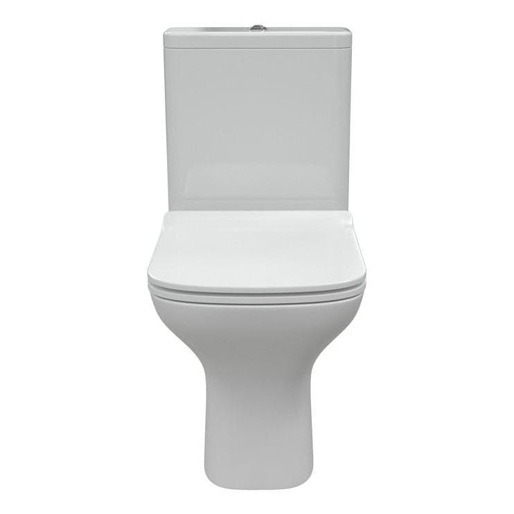 Aquarius Bathrooms Close Coupled Toilet Aquarius Sequoia Fully Shrouded Short Projection Close Coupled Toilet with Slimline Soft Close Seat