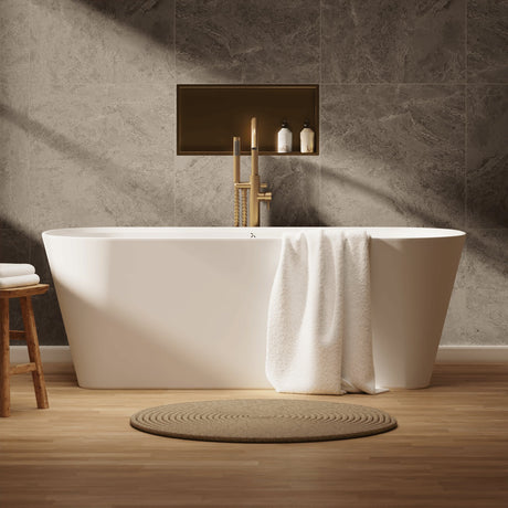 Crosswater Modern Freestanding Bath Matt White / 1700 x 750mm Crosswater Carne Freestanding Bath