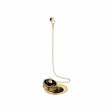 Vado Basin Waste Brushed Brass/Black Booth & Co. Axbridge Ceramic Plug and Chain Basin Waste