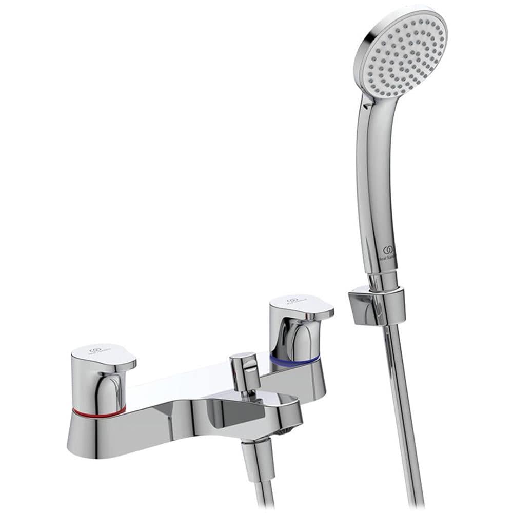 Ideal Standard Bath Filler Tap Ideal Standard Cerabase Dual Control Bath Filler Tap with Shower Set in Chrome