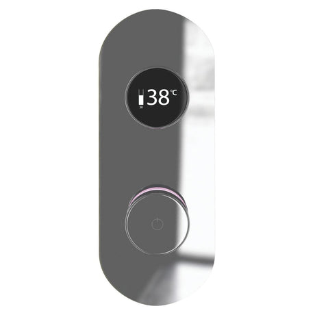 TED Concealed Shower Valve Chrome TED Togo 2/3 Outlet Concealed Digital Shower Valve with Oval Plate