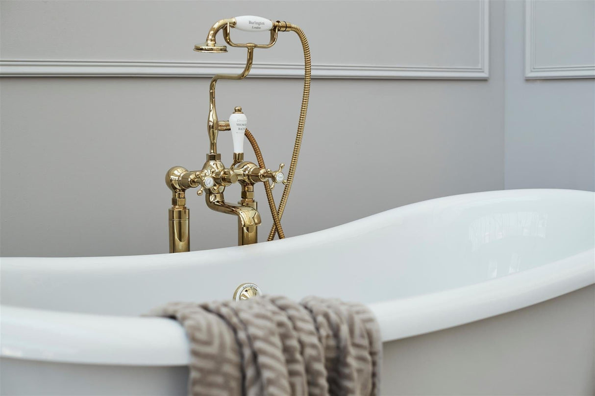 Burlington Roll Top and Slipper Freestanding Bath Burlington Admiral Oval Freestanding Bath in Gloss White