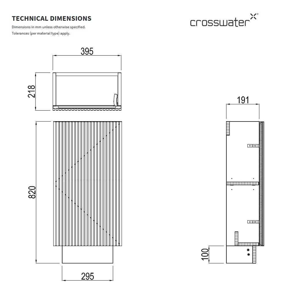 Crosswater Cloakroom Vanity Unit Crosswater Limit Cloakroom Floor Standing 400mm Single Door Vanity Unit with Basin