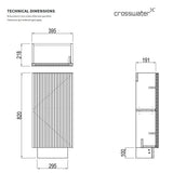 Crosswater Cloakroom Vanity Unit Crosswater Limit Cloakroom Floor Standing 400mm Single Door Vanity Unit with Basin