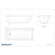 Eastbrook Single Ended Bath 1650 x 700mm / 5mm Eastbrook Portland Single Ended Bath