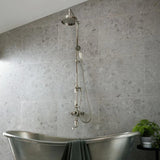 Vado Exposed Shower Set Bright Nickel Booth & Co. Axbridge Exposed 3 Outlet Shower Set with Fixed Shower Head, Handset and Bath Spout