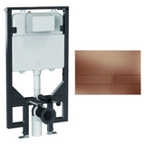 Crosswater Wall Hung WC Frame Venue Plate in Brushed Bronze Crosswater 1.14m Ultra Slim Depth Dual Flush WC Support Frame Set with Flush Plate