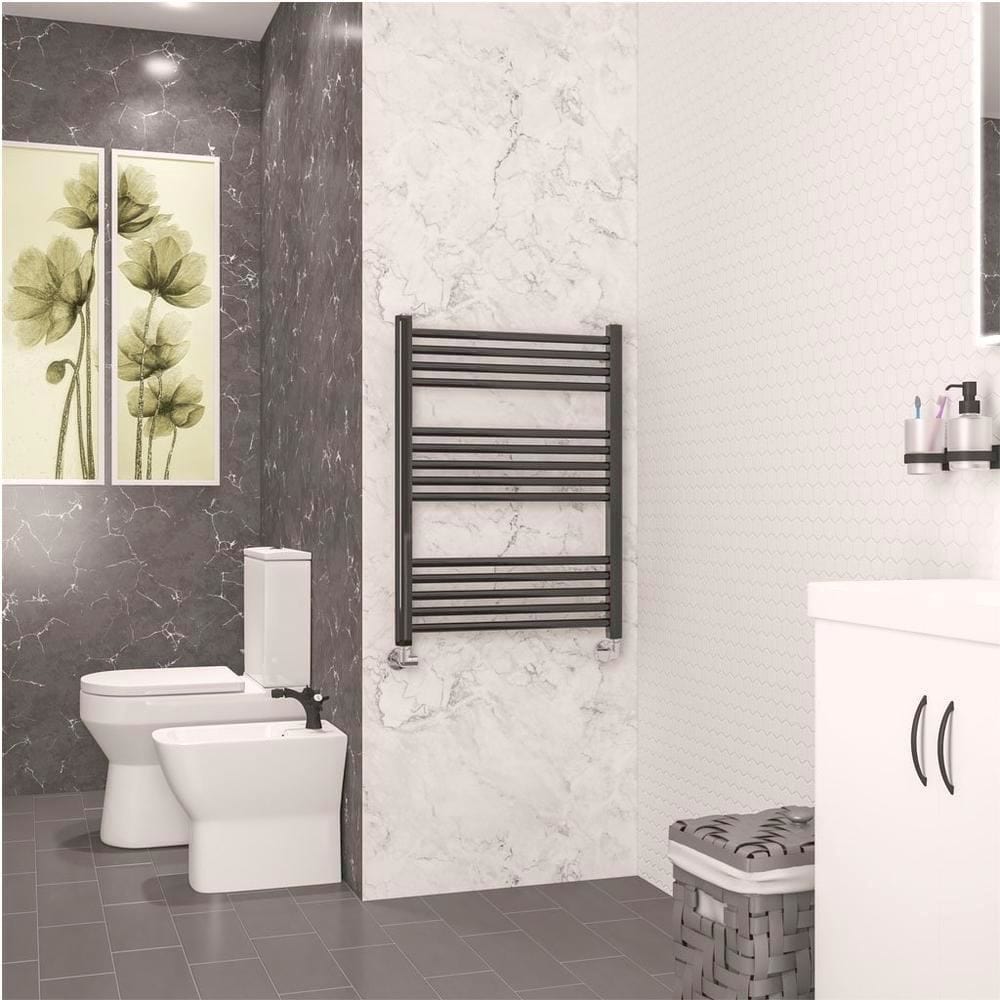Eastbrook Ladder Rail 800 x 600mm / Electric Only Eastbrook Wendover Straight Heated Towel Rail in Black Gold