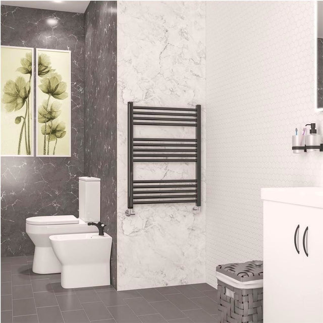 Eastbrook Ladder Rail 800 x 600mm / Electric Only Eastbrook Wendover Straight Heated Towel Rail in Black Gold