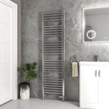 Eastbrook Ladder Rail 1800 x 500 / Central Heating Eastbrook Wendover Straight Vertical Heated Towel Rail in Polished Stainless Steel