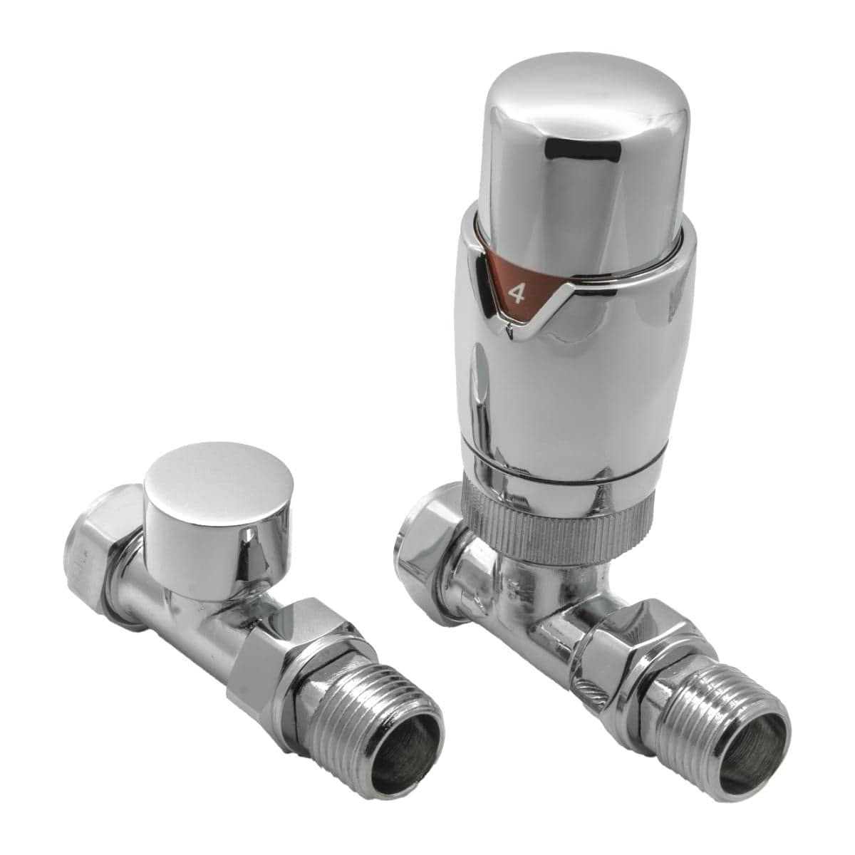Reina Radiator Valve Chrome Reina Modal Thermostatic Straight Radiator Valves