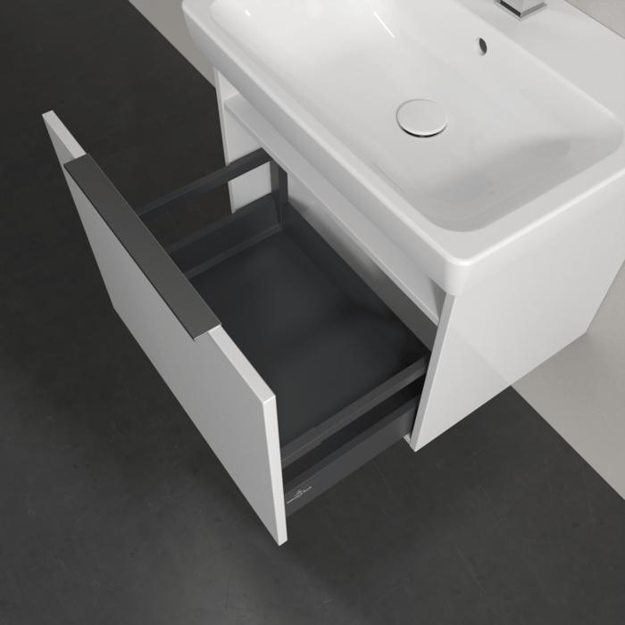 Villeroy & Boch Wall Mounted Vanity Unit Villeroy & Boch Architectura Wall Hung Vanity Unit 550mm One Drawer with Basin - White