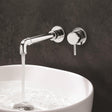 Crosswater Wall Mounted Basin Tap Chrome Crosswater MPRO Industrial 2 Hole Wall Mounted Basin Mixer Tap