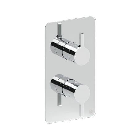 Britton Concealed Shower Valve Britton Hoxton 2.0 1 Outlet, 2 Handle Concealed Thermostatic Shower Valve