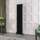 Eastbrook Rivassa Traditional 3 Column Radiator in Matt Black