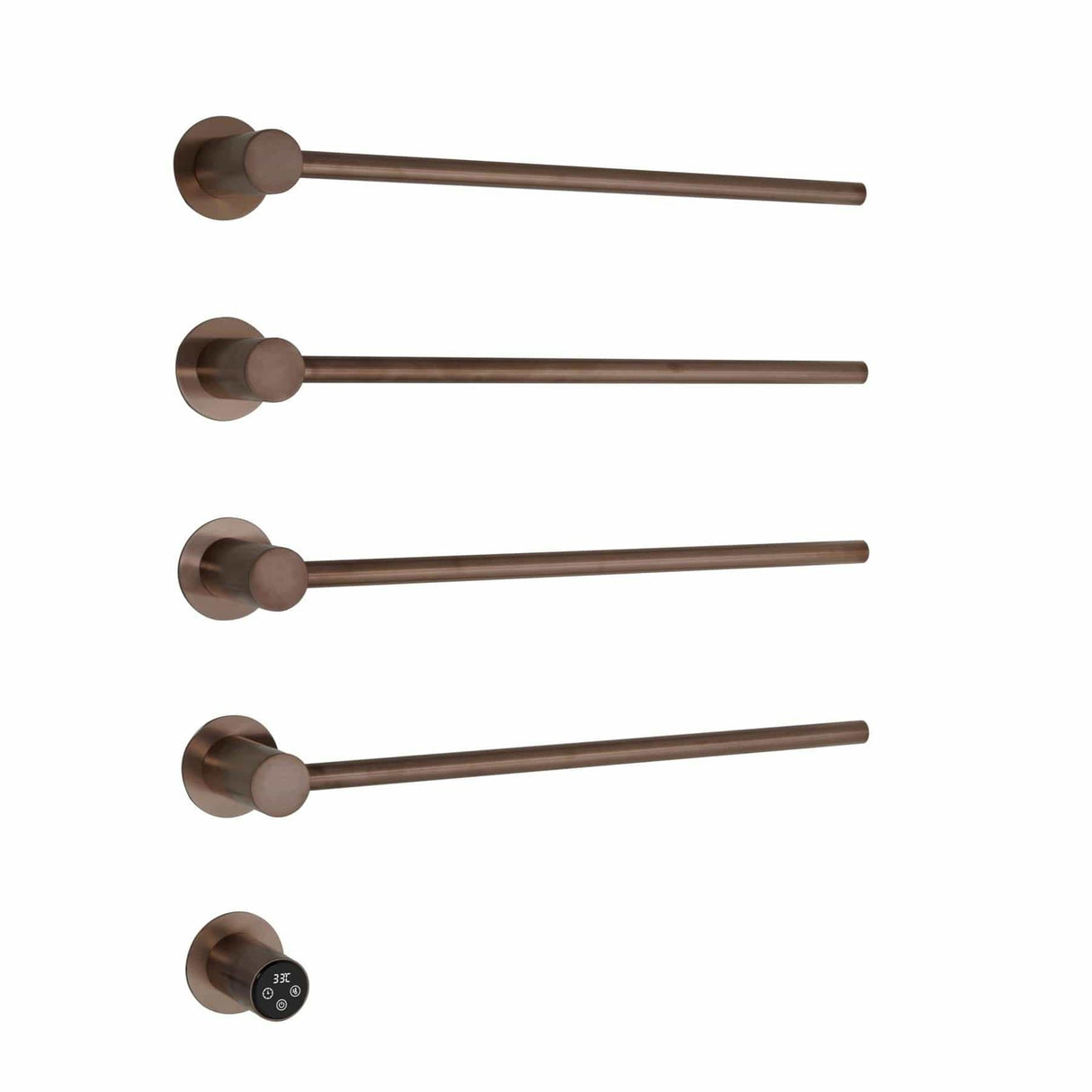 JTP Designer Towel Rail Brushed Bronze JTP Onyx Electric Designer Towel Radiator