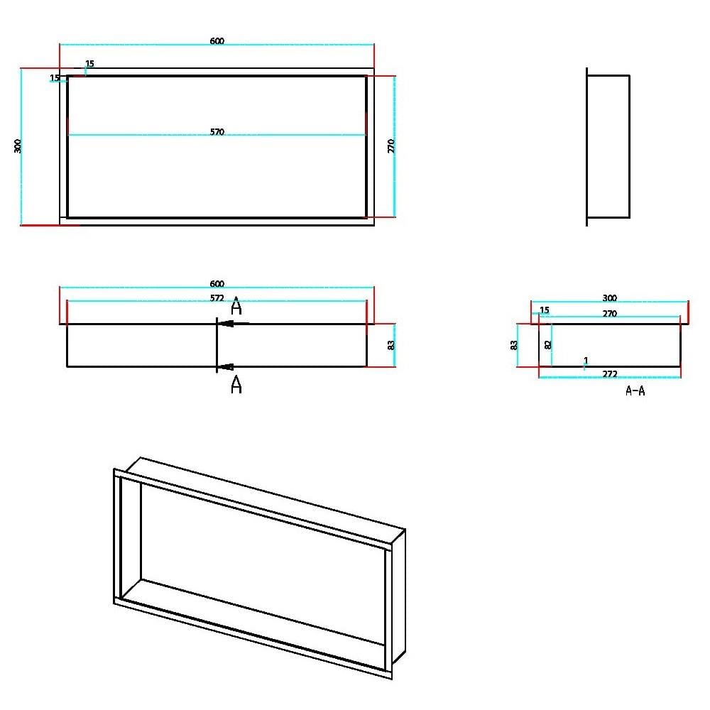 Aquarius Bathrooms Shelf Aquarius Shower Niche