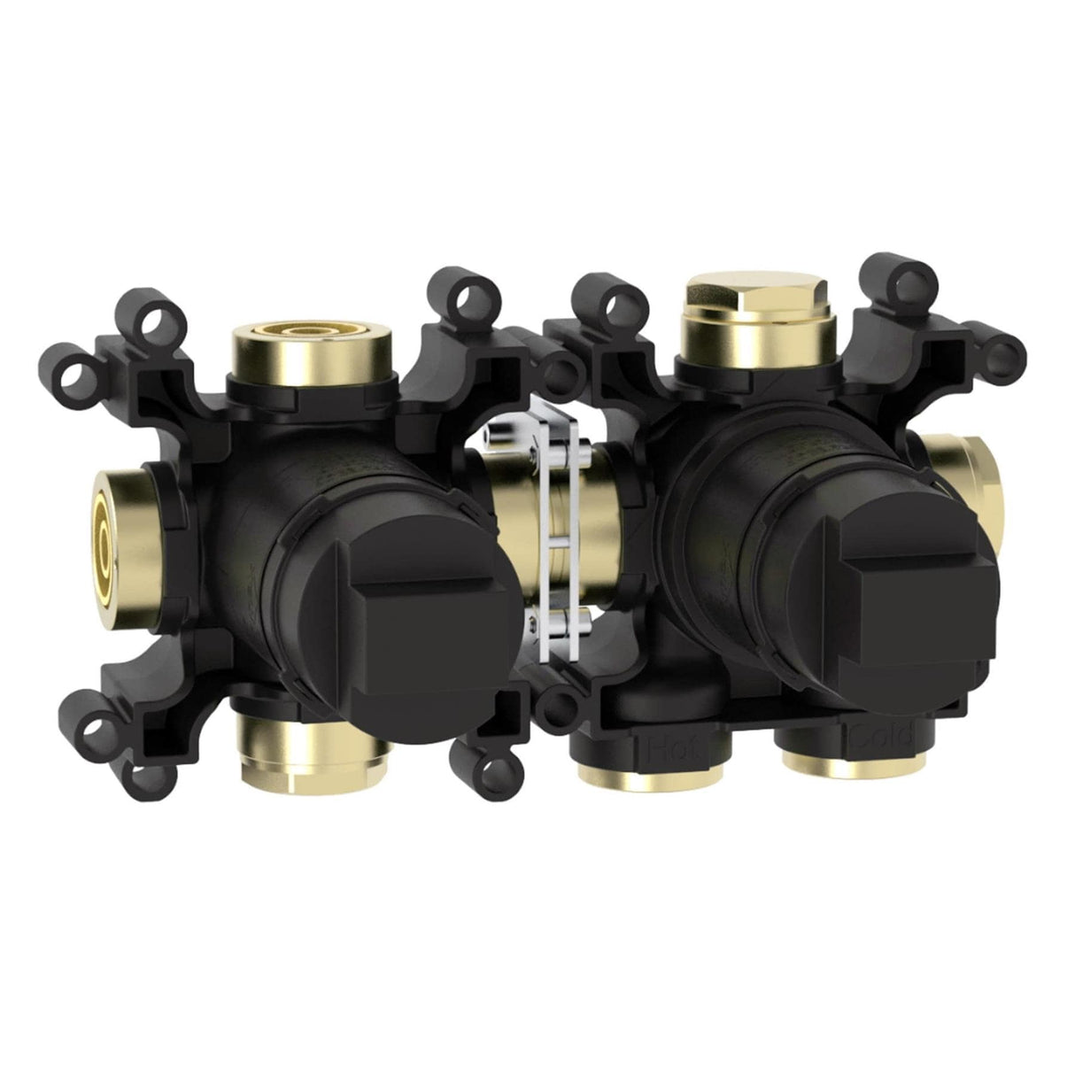 Roca Concealed Shower Set Roca T-Multi Thermostatic Concealed Shower Valve with Rainshower Head, Shower Handset and Overflow Bath Filler