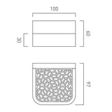 Vado Shelf Vado Omika Shelf With Geometric Insert 100mm Long in Chrome