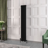 Eastbrook Rivassa Traditional 3 Column Radiator in Matt Black