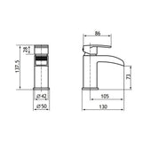 Aquarius Mono Basin Tap Aquarius Niagara Waterfall Mono Basin Mixer Tap with Waste