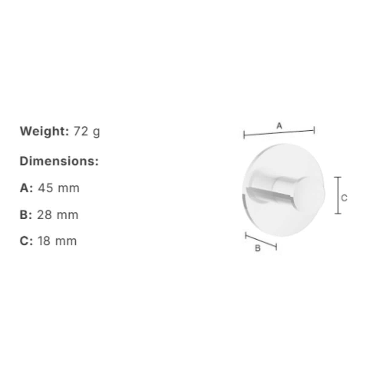 Smedbo Robe Hook Smedbo Dot Self-Adhesive Robe Hook
