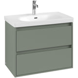 Villeroy & Boch Wall Mounted Vanity Unit Villeroy & Boch Skyla Wall Mounted 800mm Two Drawer Vanity Unit with Basin