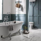 Burlington Roll Top and Slipper Freestanding Bath Burlington Windsor Double Ended Traditional Freestanding Roll Top Bath with Chrome Feet  - 1500 x 750mm