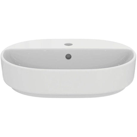 Ideal Standard Countertop Basin i.life O Oval 550mm 1 Tap Hole Countertop Basin in White Gloss